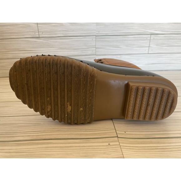 Madden Girl Women’s Size 7 Flurry Tan Black Waterproof Flannel Lined Duck Boots - Picture 10 of 13